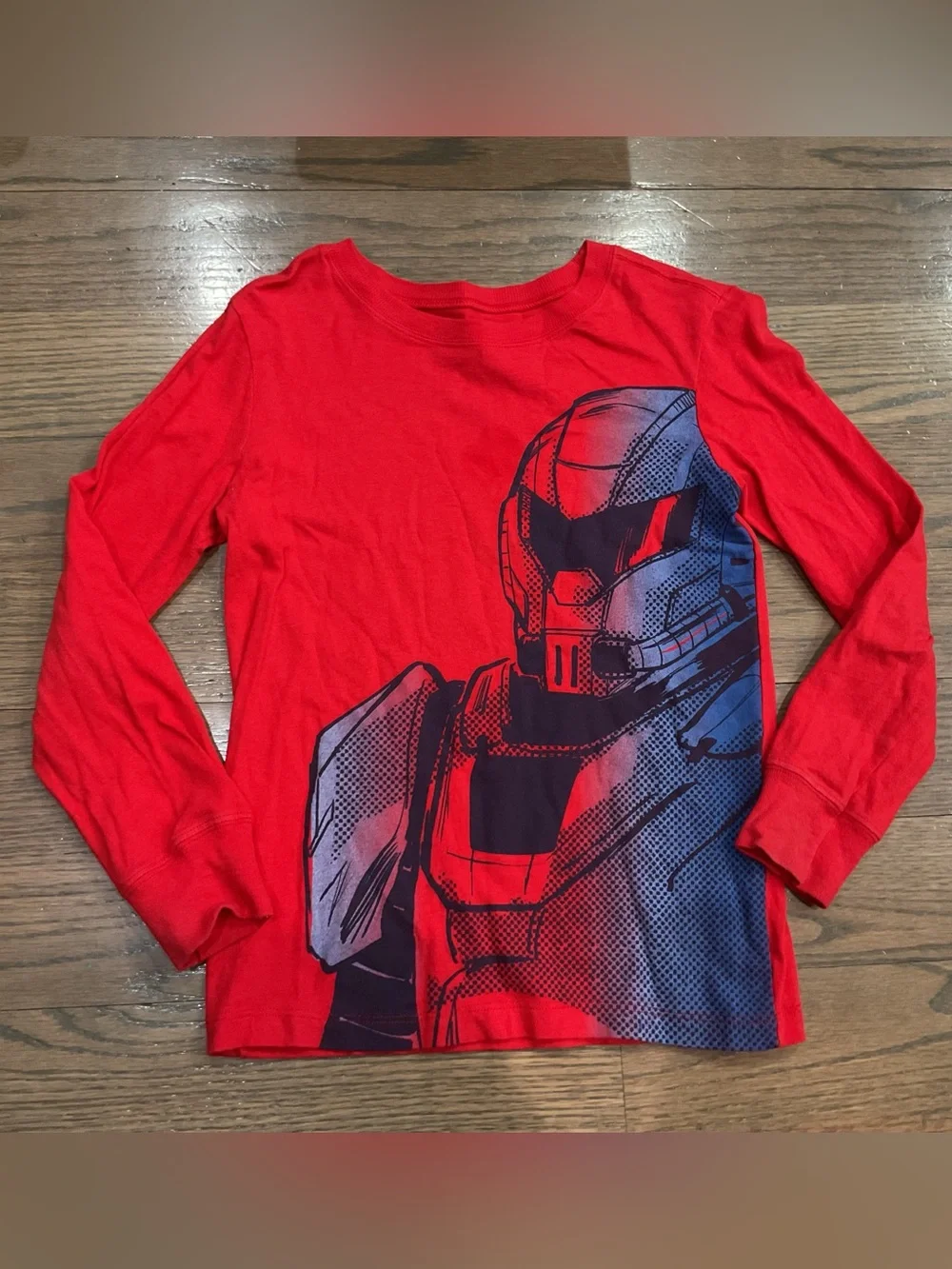 Carter's Boys Red Long Sleeve Dinosaur Graphic Shirt Size 6